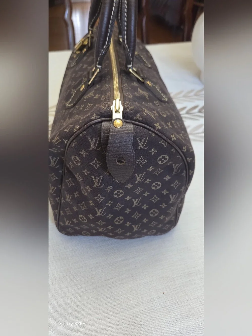 Louis Vuitton Brown Monogram Canvas Duffel Bag with Gold Hardware